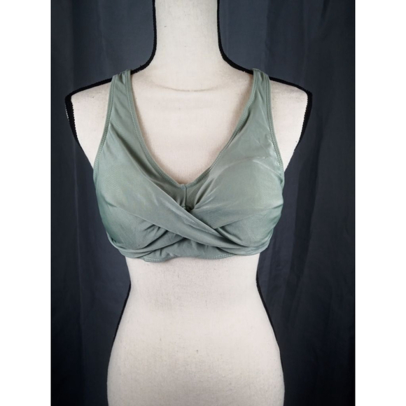 Bikini top, sage green, size M - Picture 1 of 4